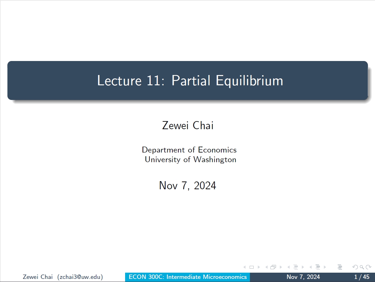 ECON 300 Lecture 11
