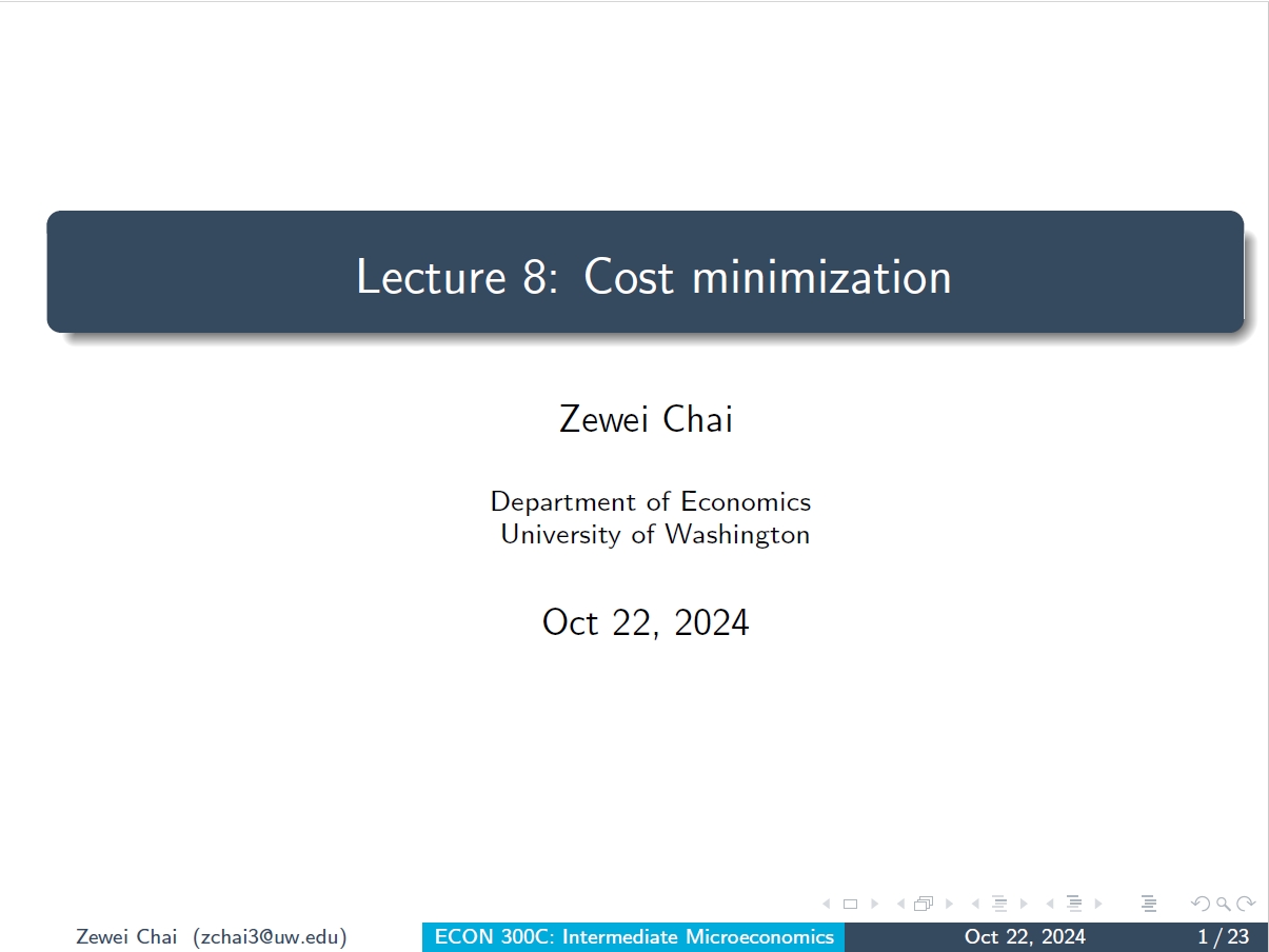 ECON 300 Lecture 8