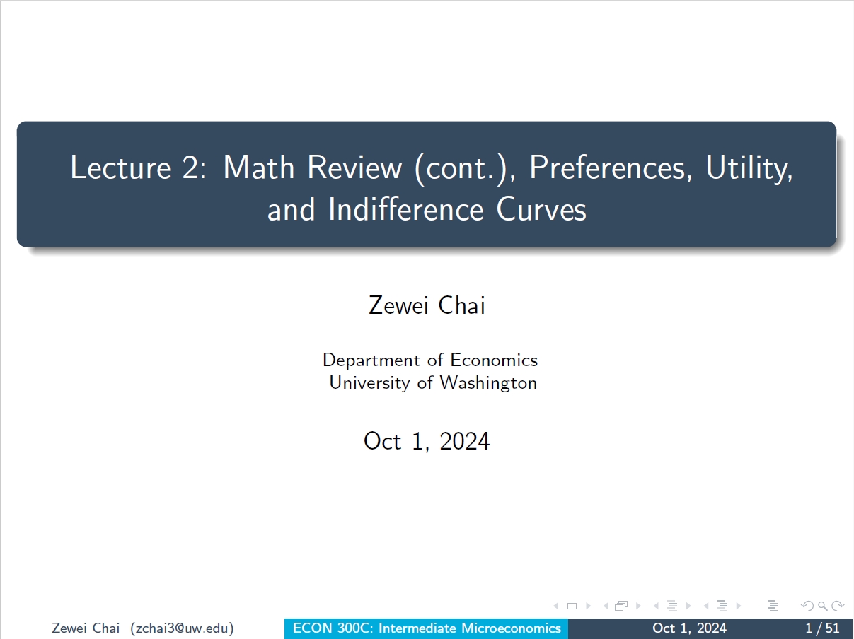 ECON 300 Lecture 2