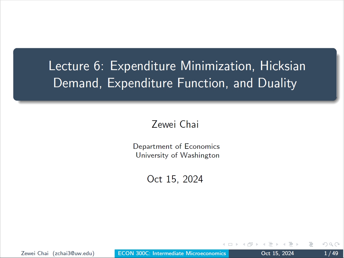 ECON 300 Lecture 6