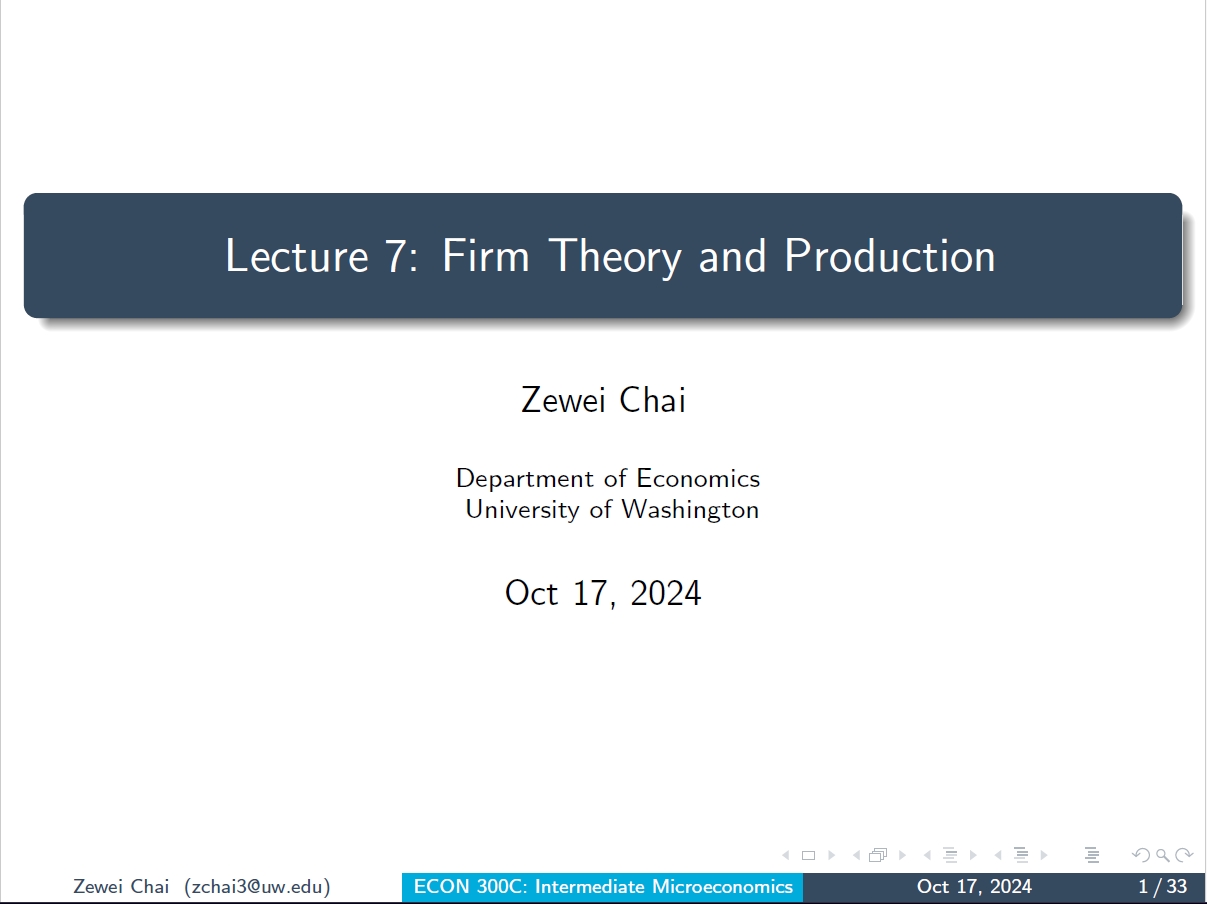ECON 300 Lecture 7