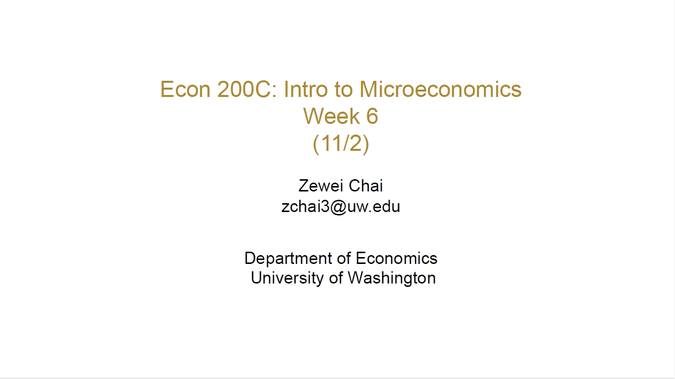 ECON 200 Lecture 9