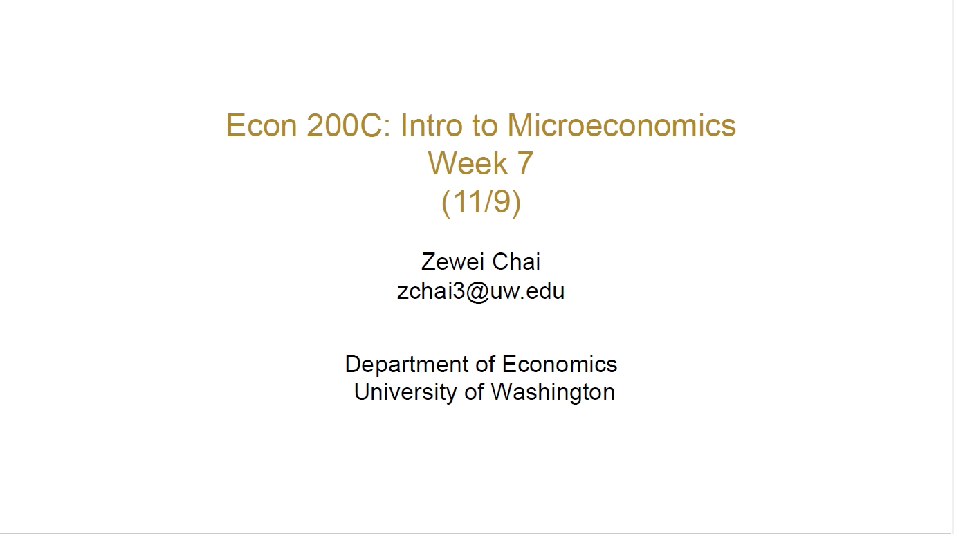 ECON 200 Lecture 11