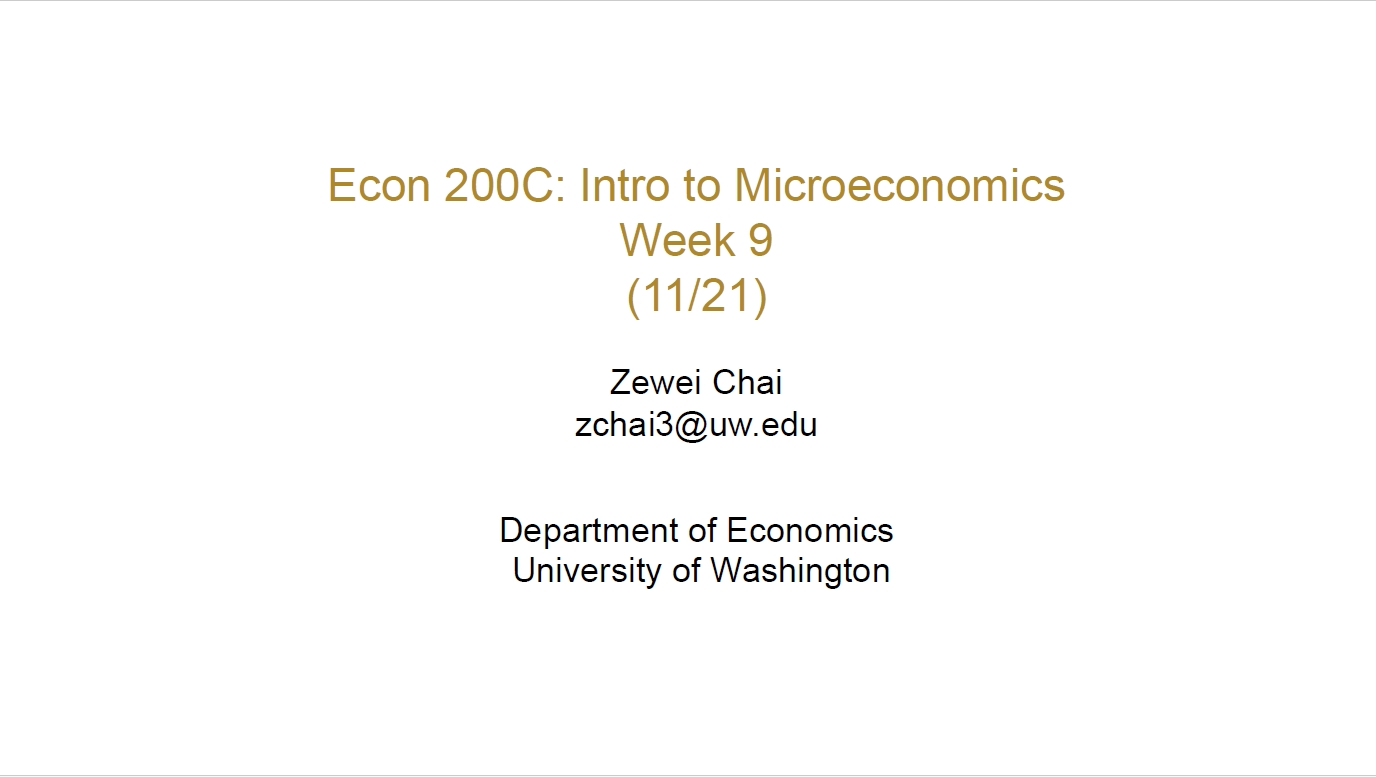 ECON 200 Lecture 14