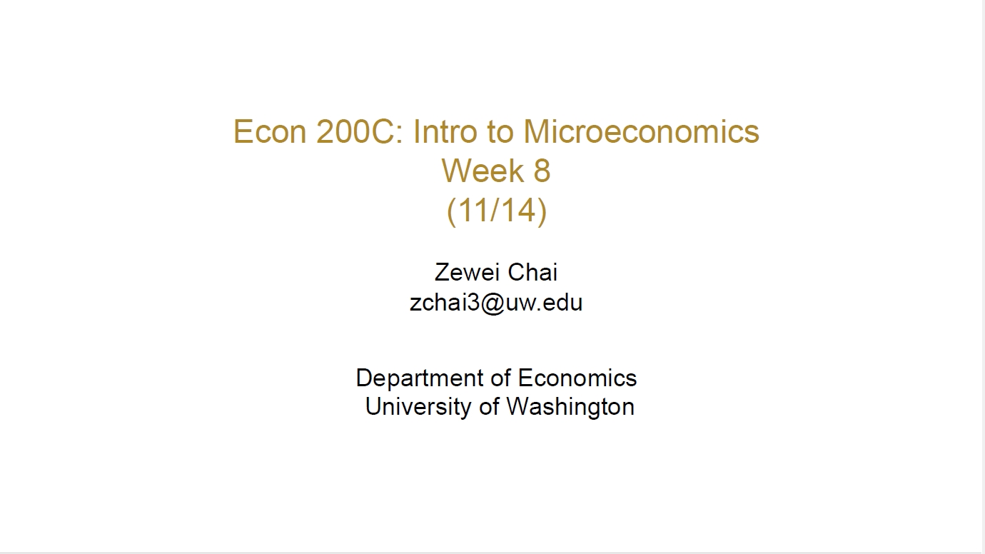 ECON 200 Lecture 12